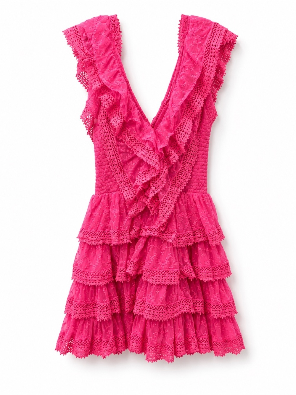Love the Label pink ruffled dress small